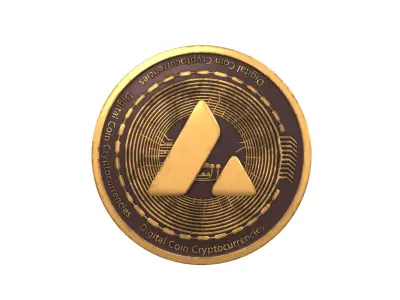 Avalanche Coin v3 002 Low-poly 3D model