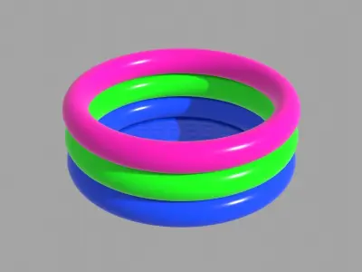 Inflatable pool outdoor 1 3D model