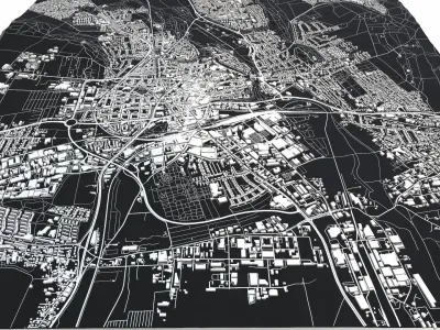 Cityscape Hildesheim Germany 3D model