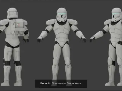 Republic and Imperial Commando Bundle 3D Model Pack