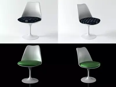 T C saarinen tulip chair 3D model
