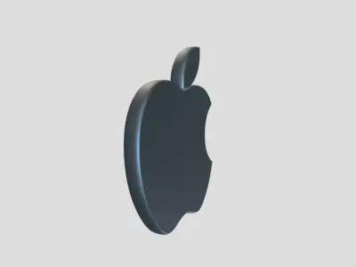 3D rendering of the Apple logo Low-poly 3D model