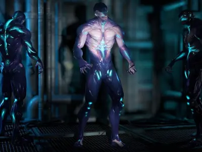 Heavy Bio Mutant Low-poly 3D model