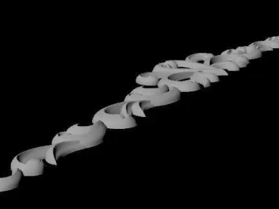 dekor spiral wand 3D model