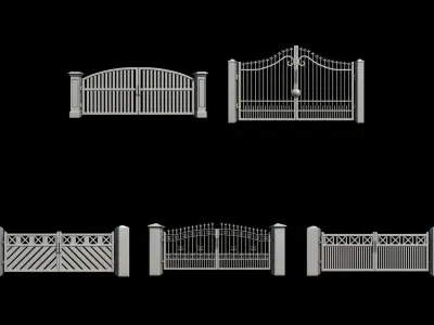 25 Iron Gate With UVs Vol 1 Low-poly 3D model
