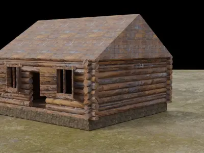 medieval wood house 3D model