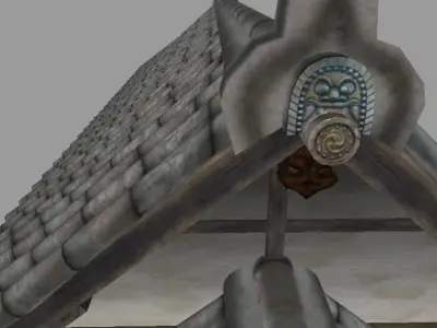 Japanese Dojo Low-poly 3D model