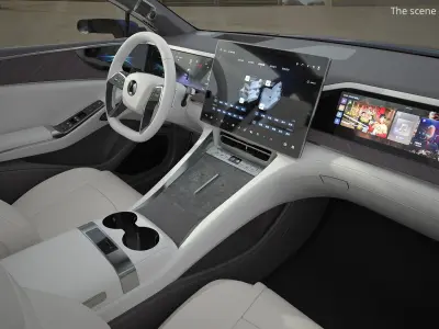  Denza Z9 Electric Sedan Rigged for Maya 