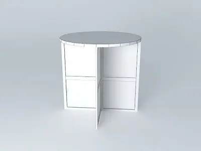 dfg round table with two shelves Free 3D model