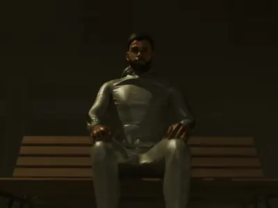 A night street road environment  3D model