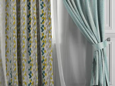 Curtain Set 466 3D model