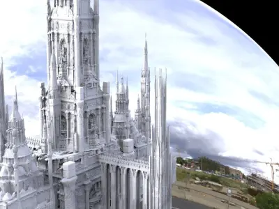 Angelic City of Light Architecture Palace complex 3D model