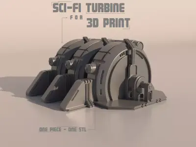 SCI-FI TURBINE for 3Dprint 3D print model