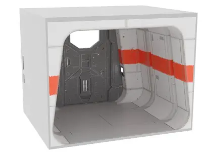 Rogue One - Profundities Hallway - Book Case set 1-12 scale 3D print model