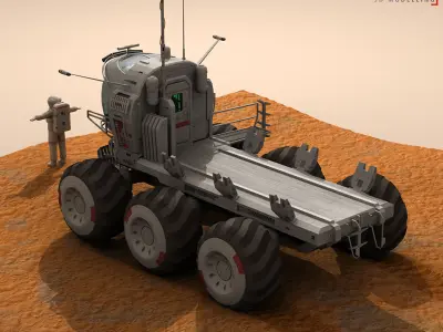 Lunar vehicle tanker 3D model