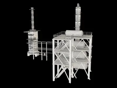 Oil And Gas Refinery Unit m6 3D model