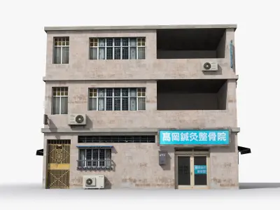 Japanese House x7 Low-poly 3D model purchase