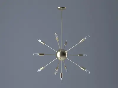 Chandleir 6 pieces  Free 3D model