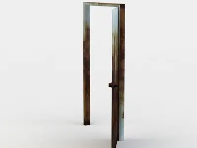 Door rusty - rusty Low-poly 3D model