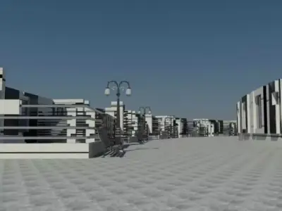 complex city 3D model