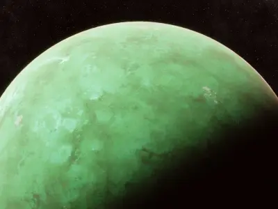 Procedural Planet Low-poly 3D model