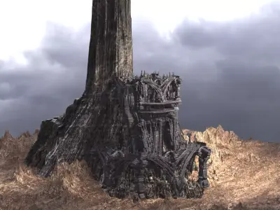 Desert Arrakis Sand Gorge 3D model