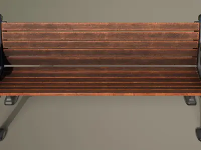Garden Chair Bench 3D model