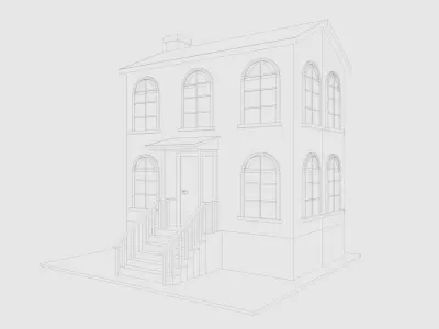 Cartoon House Pack Low-poly 3D model