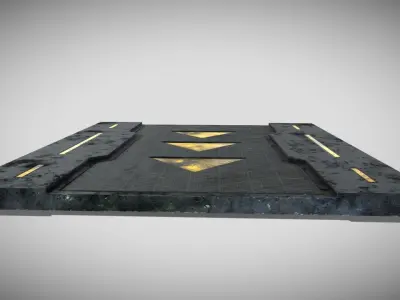 Sci-fi Floor Element Low-poly 3D model