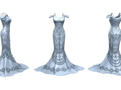 Cake Dress Low-poly 3D model