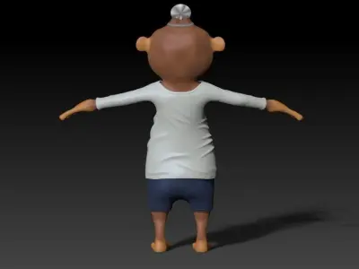 Monkey doctor Low-poly 3D model