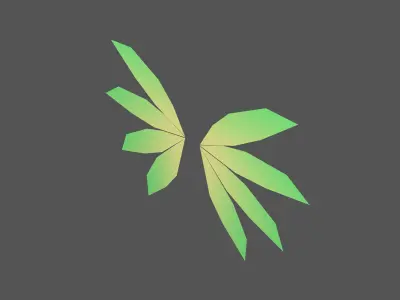 Low Poly Wings v3 006 Free low-poly 3D model