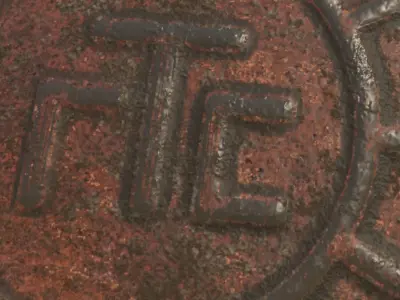 Russian sewer lid - 4 Low-poly 3D model