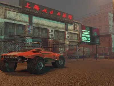 Cyberpunk Street Sci-Fi Asset Pack Low-poly 3D model