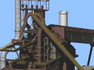 Ironworks Blast Furnace Plant revised edition 3D model