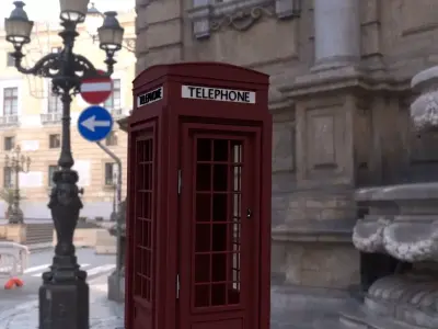 Telephone Booth 3D Model 3D model