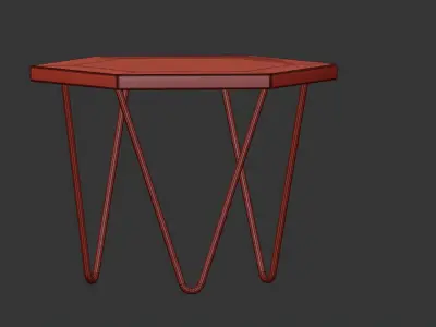 Cor Side table White Label 3D model