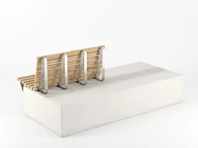 Bench 3D model 6