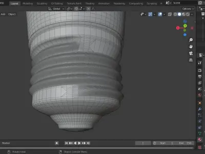 White Matte Light Bulb 1 Free 3D model