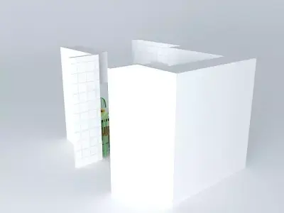 cozinha3 bathroom with door Free 3D model