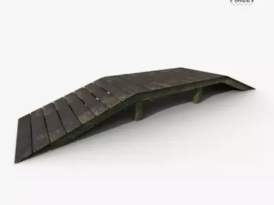 Trench Bridge Low-poly 3D model