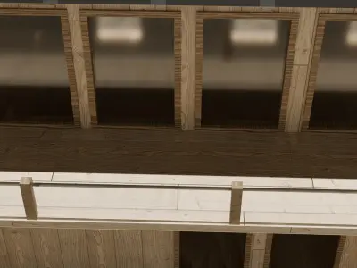 Modern Wooden Beach House - 3D Model Free 3D model