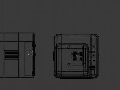 Two - Lowpoly-Old Television 3d Model-Game-Ready Low-poly 3D model