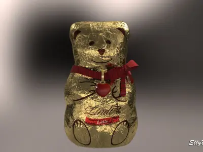 Lindt Bear Low-poly 3D model