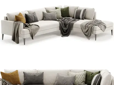 Andes Terminal Chaise Sectional sofa 3D model
