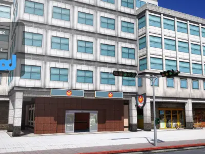 TW Street Police Station 03 3D model