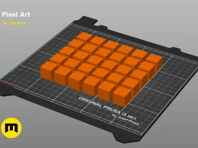 Pixel Art Building Blocks Free 3D print model