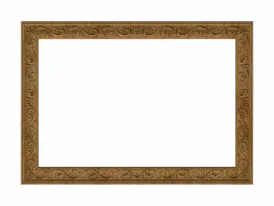 Carved picture frame STL 3D model
