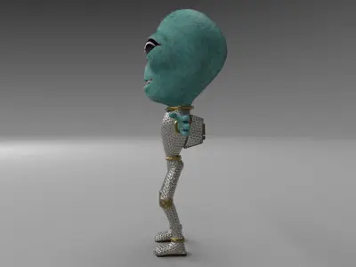 Alien Cartoon Low-poly 3D model