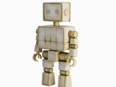 Decorative Robot Sculpture Set  3D model